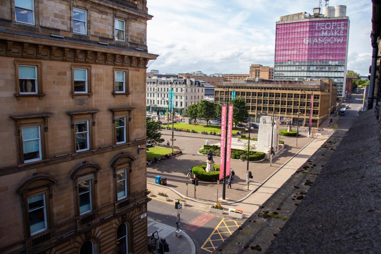 Modern Merchant City Apartment By George Square Glasgow Bagian luar foto